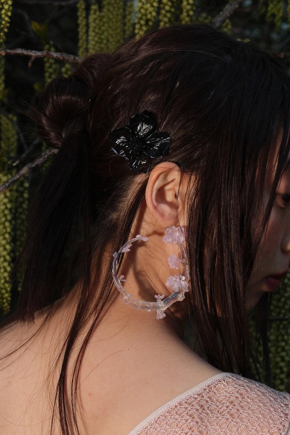 Cherry Blossom Hoops