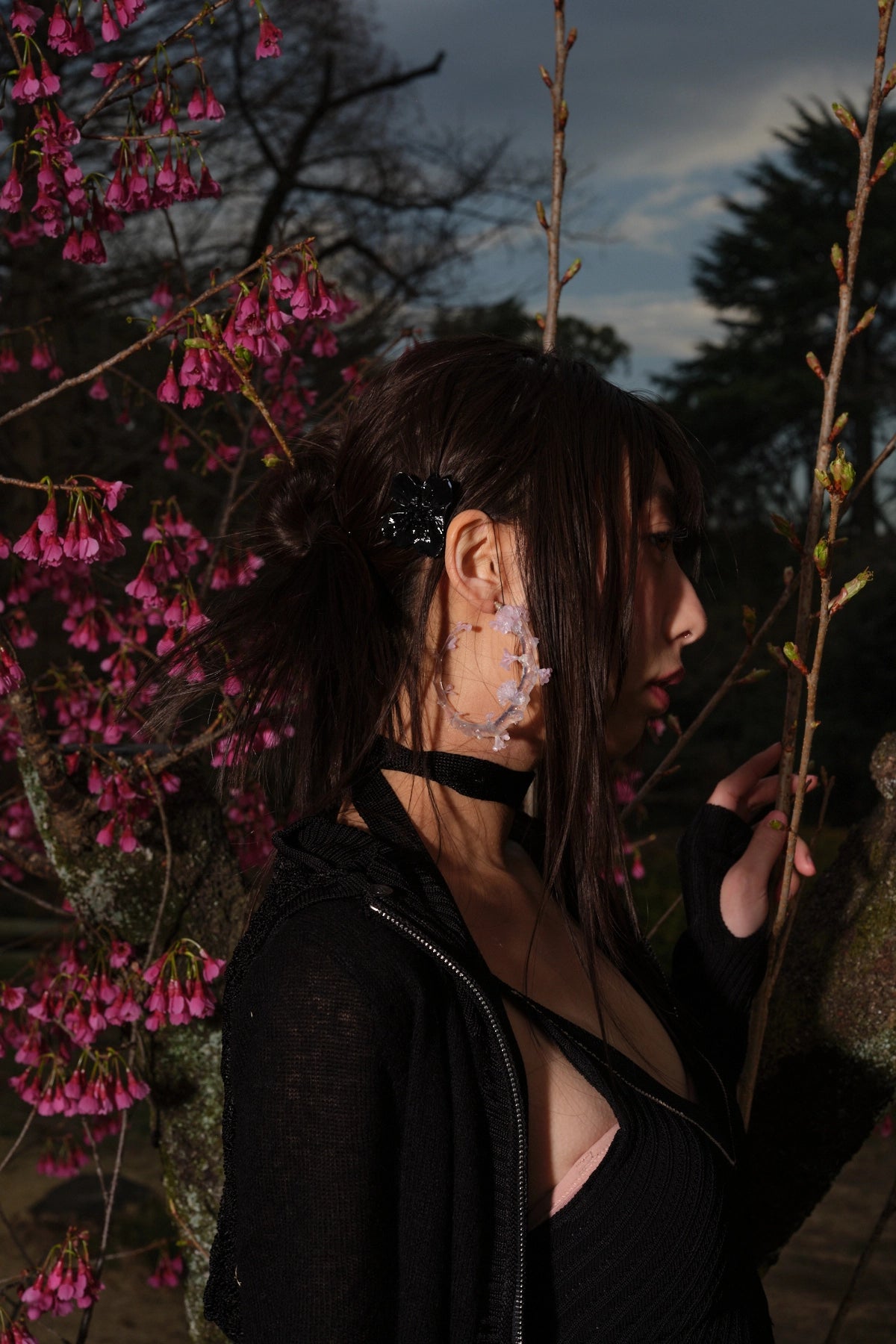 Cherry Blossom Hoops